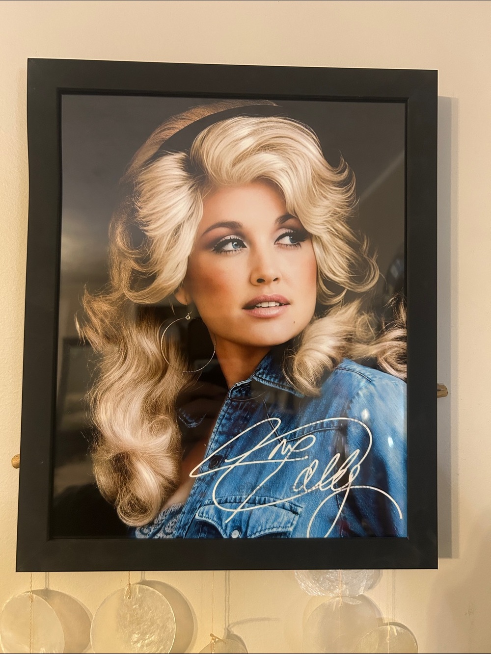 Dolly Parton Signature Blonde framed picture signed 8x10